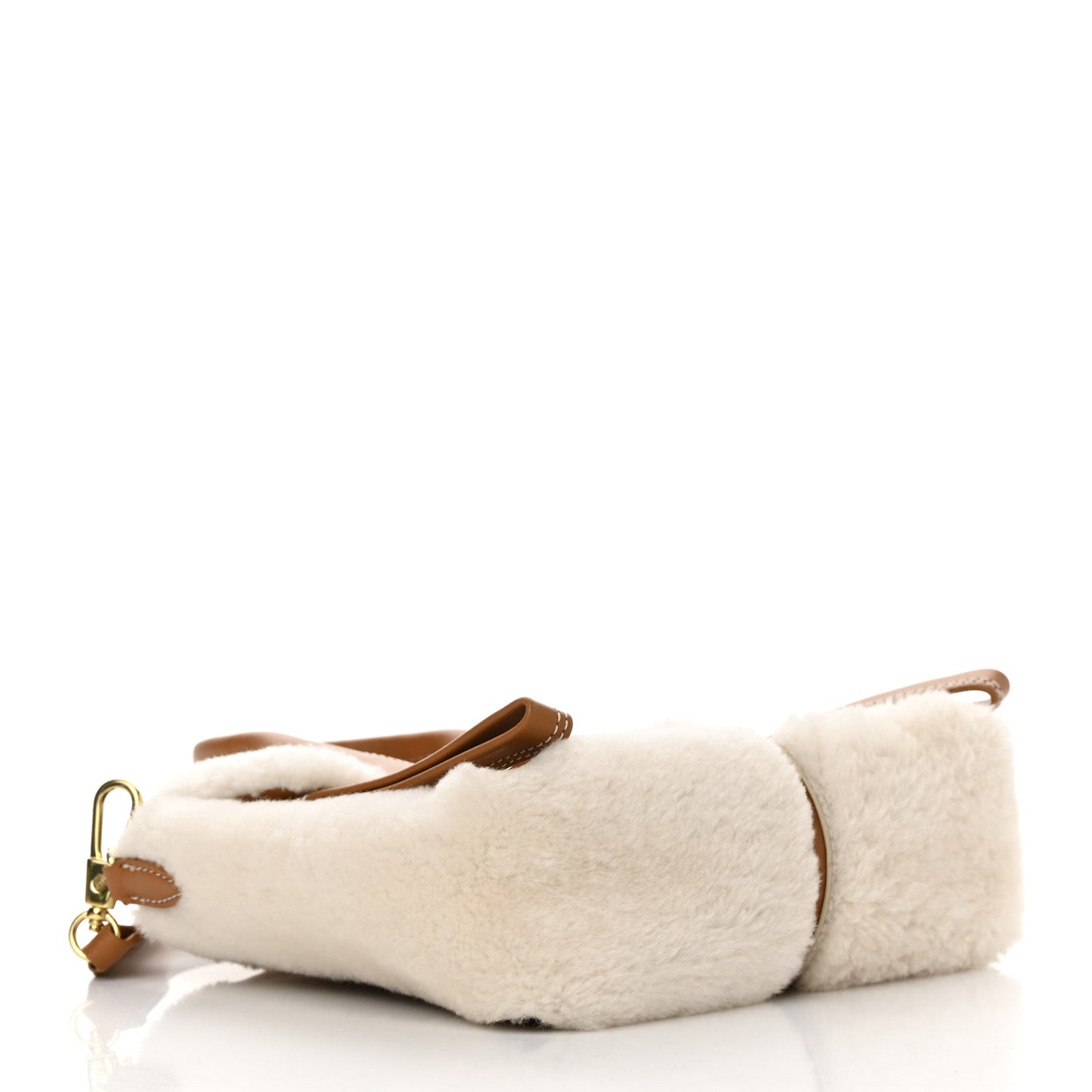 Calfskin Shearling Mini Pashli Satchel Brown