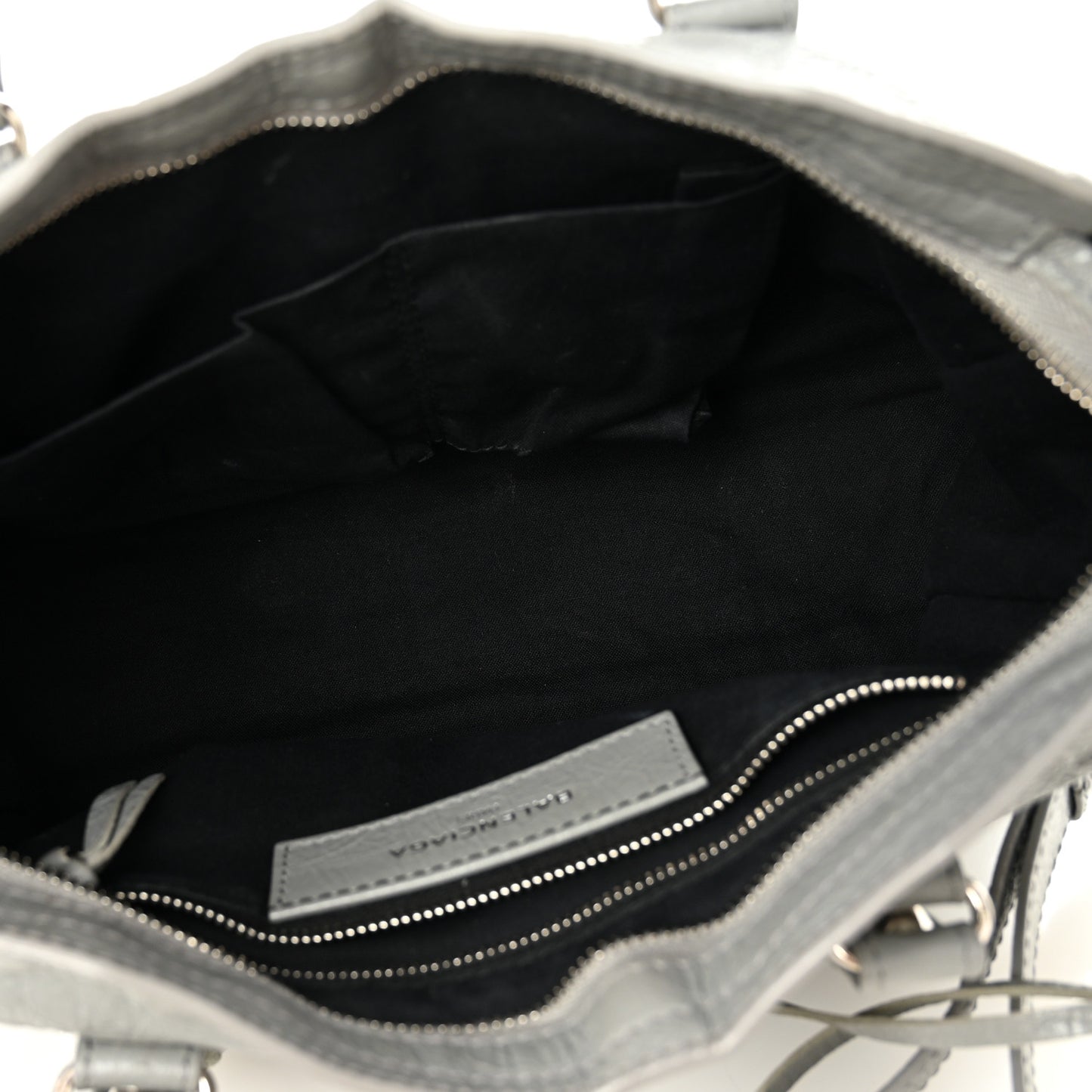 Agneau Classic Silver Hardware S City Gris Haussmannien