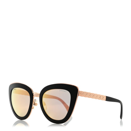 Chanel Cat Eye Quilted Sunglasses 5368 Black Pink 1 of 8