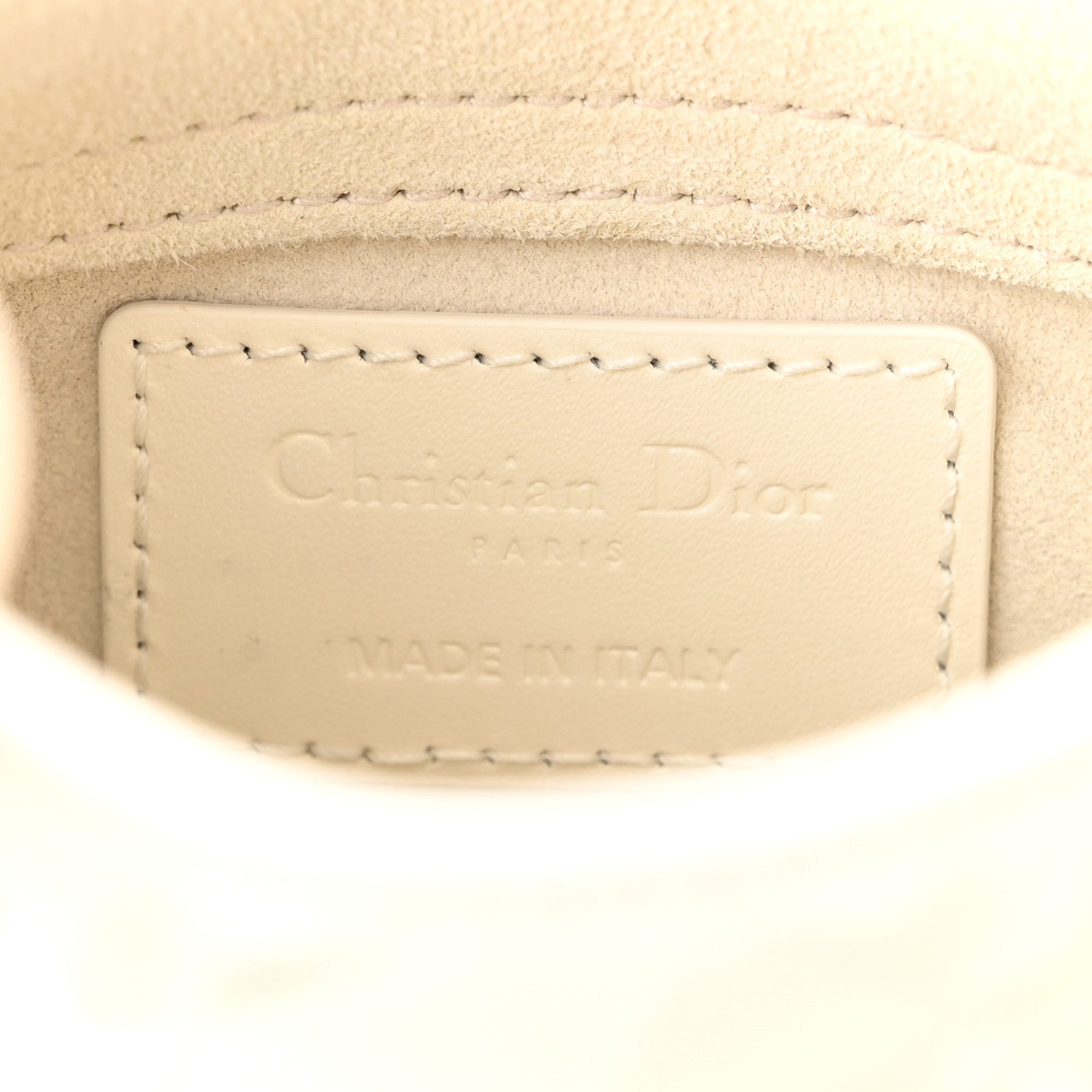 Christian Dior Calfskin Cannage Diamond Micro Lady Dior Latte 6 of 11