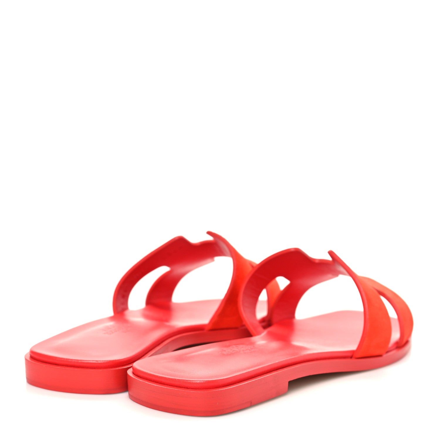Hermes Suede Goatskin Oran Sandals 36 Rouge Grenadine 1892189