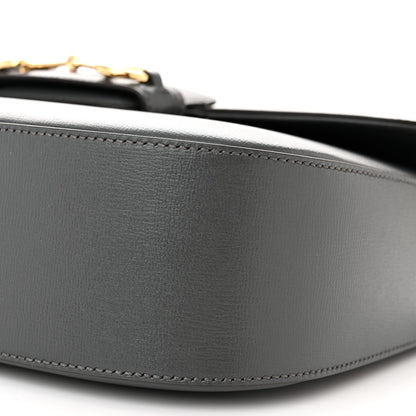 Gucci Azalea Calfskin Web Horsebit 1955 Shoulder Bag Graphite Grey 5 of 10