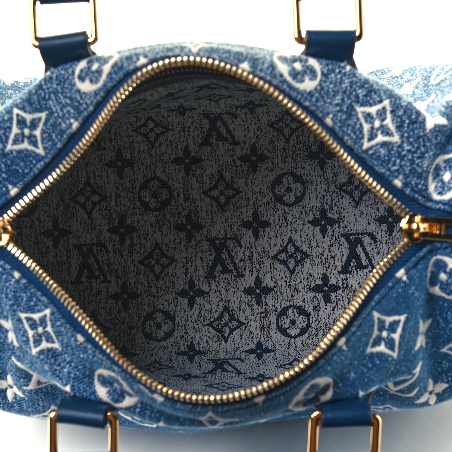 Louis Vuitton Monogram Jacquard Denim Speedy Bandouliere 25 Bleu 5 of 10