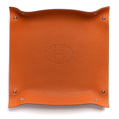 Hermes Taurillon Clemence Mises et Relances Change Tray Potiron 7 of 8