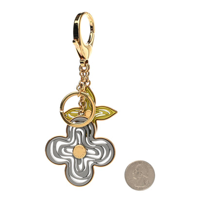 Louis Vuitton Brass Resin Naif Bag Charm Green Grey 2 of 4