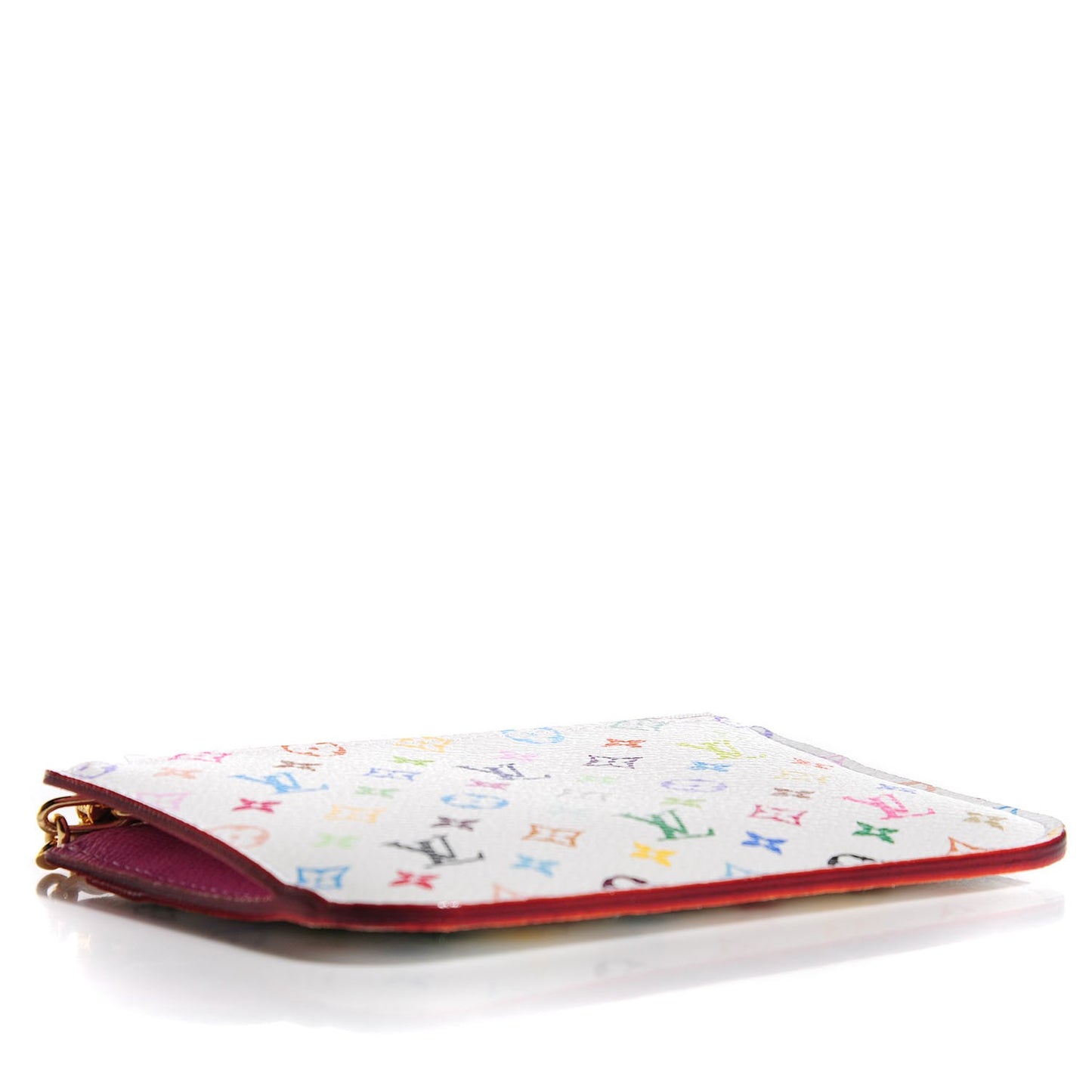 Monogram Multicolor Key Pouch White Litchi