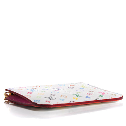 Louis Vuitton Monogram Multicolor Key Pouch White Litchi 4 of 8