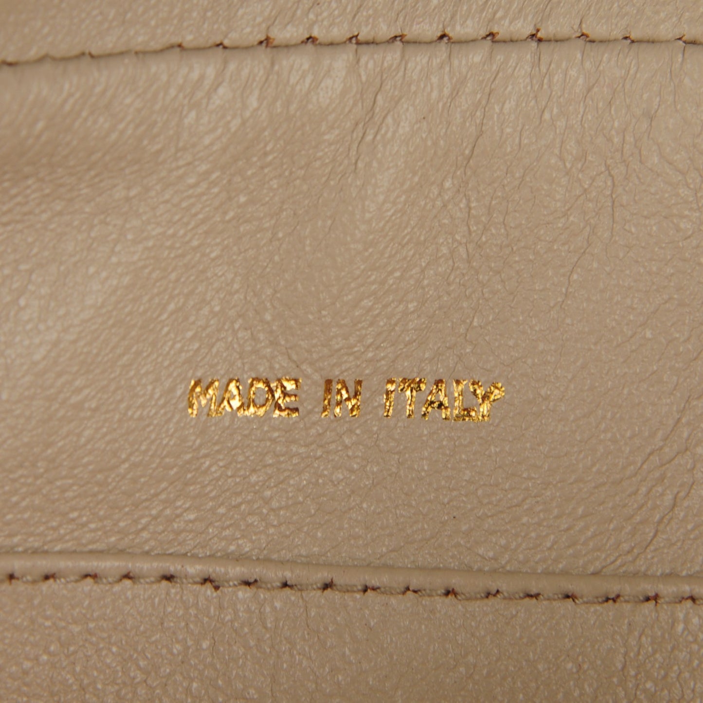 Metallic Lambskin Quilted Small Tassel Camera Case Gold