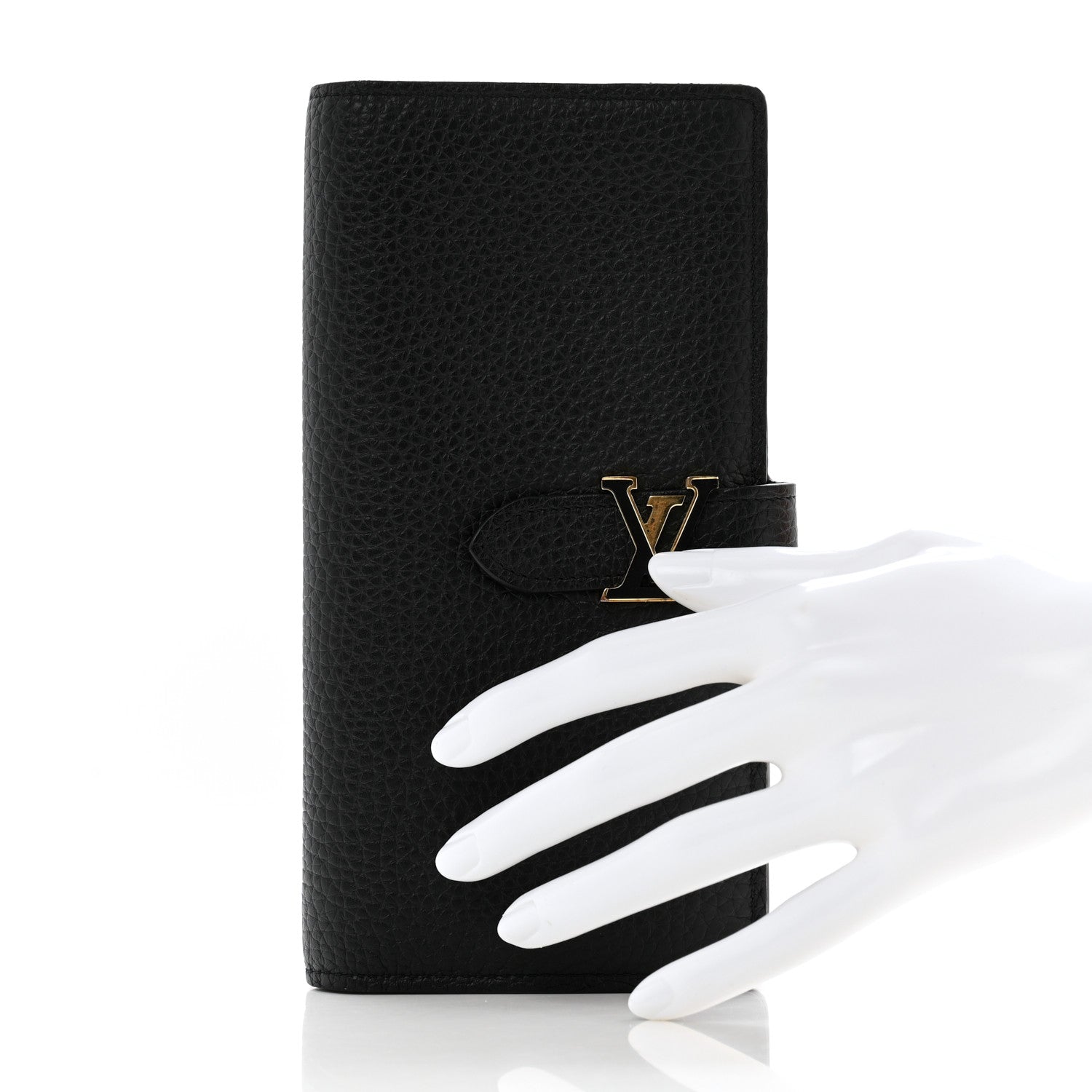 Louis Vuitton Taurillon LV Vertical Capucines Wallet Black Arizona 2 of 10