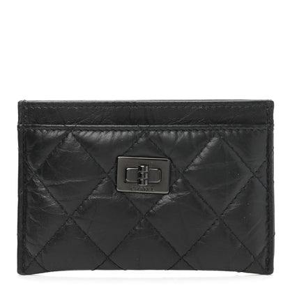 Chanel Aged Calfskin Quilted Reissue Card Holder So Black 1 of 9