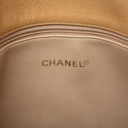 Chanel Caviar Flap Shoulder Bag Beige 8 of 10