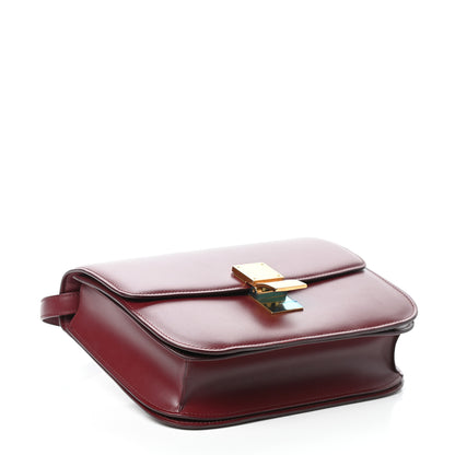 Celine Box Calfskin Medium Classic Box Flap Bag Burgundy 4 of 9