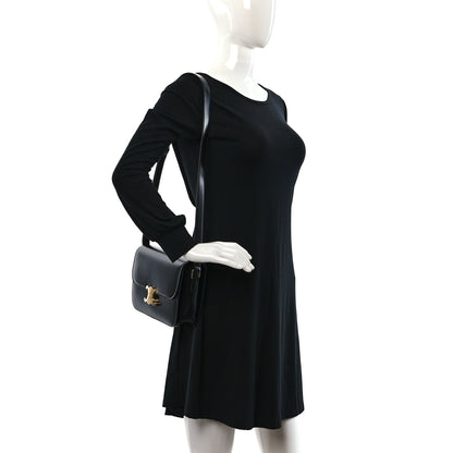 Celine Shiny Calfskin Medium Triomphe Black 2 of 9