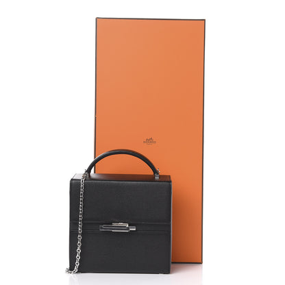 Hermes Chevre Mysore Cinhetic Boxy Top Handle Bag Black 14 of 14