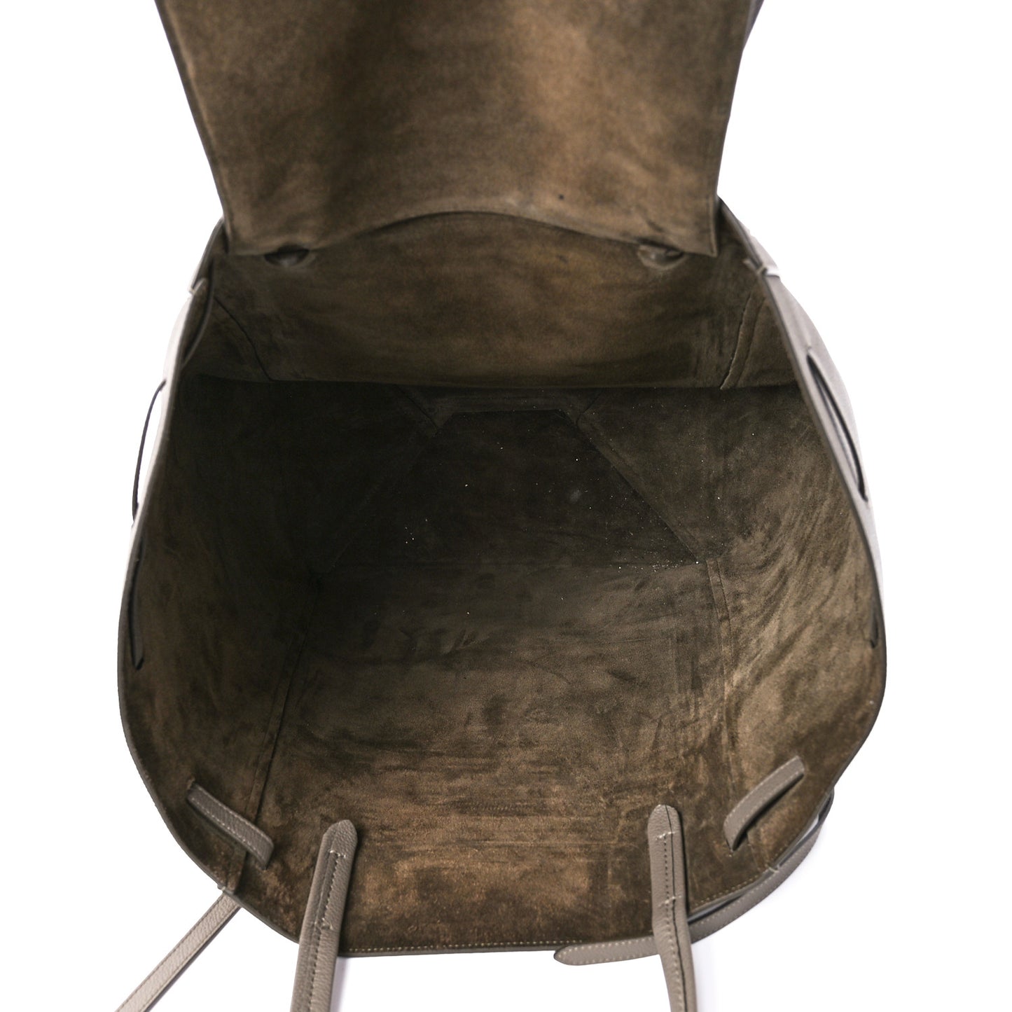 Soft Grained Calfskin Medium Belt Cabas Phantom Taupe
