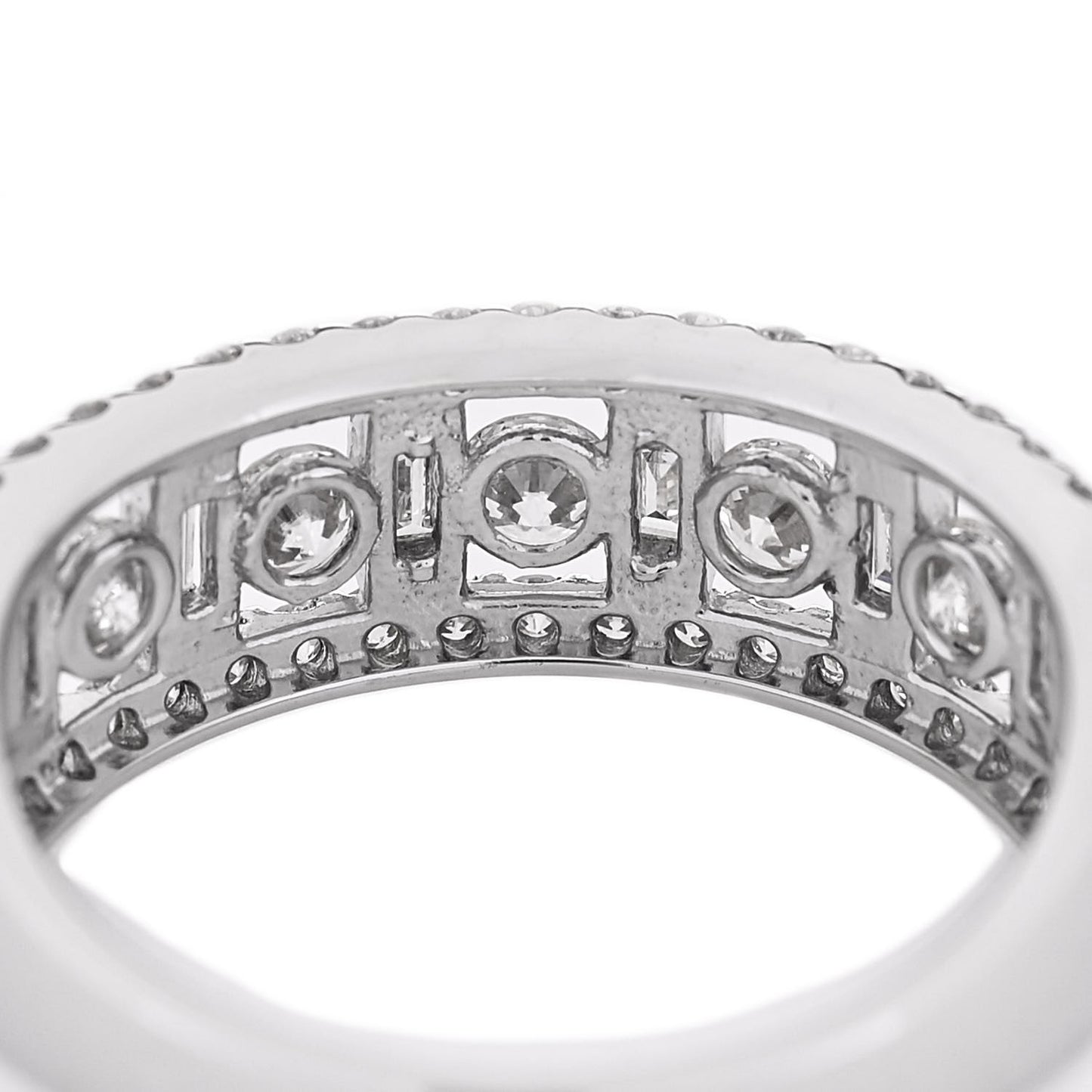 Platinum Diamond 1.00ctw Openwork Band Ring 53 6.25