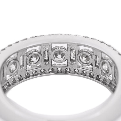 Parker & West by FASHIONPHILE Platinum Diamond 1.00ctw Openwork Band Ring 53 6.25 8 of 9