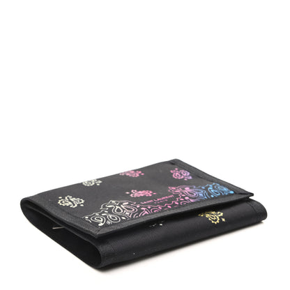 Saint Laurent Nylon Bandana Print Tiny Buffalo Wallet Black 4 of 8