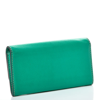 Chloe Calfskin Marcie Continental Flap Wallet Jade Green 3 of 10