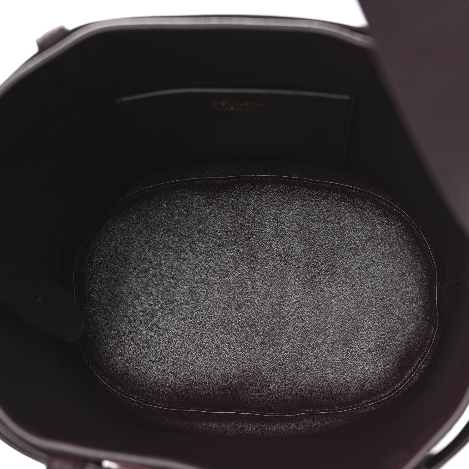 Prada Suede Buckle Bucket Bag With Belt Burgundy 5 of 11