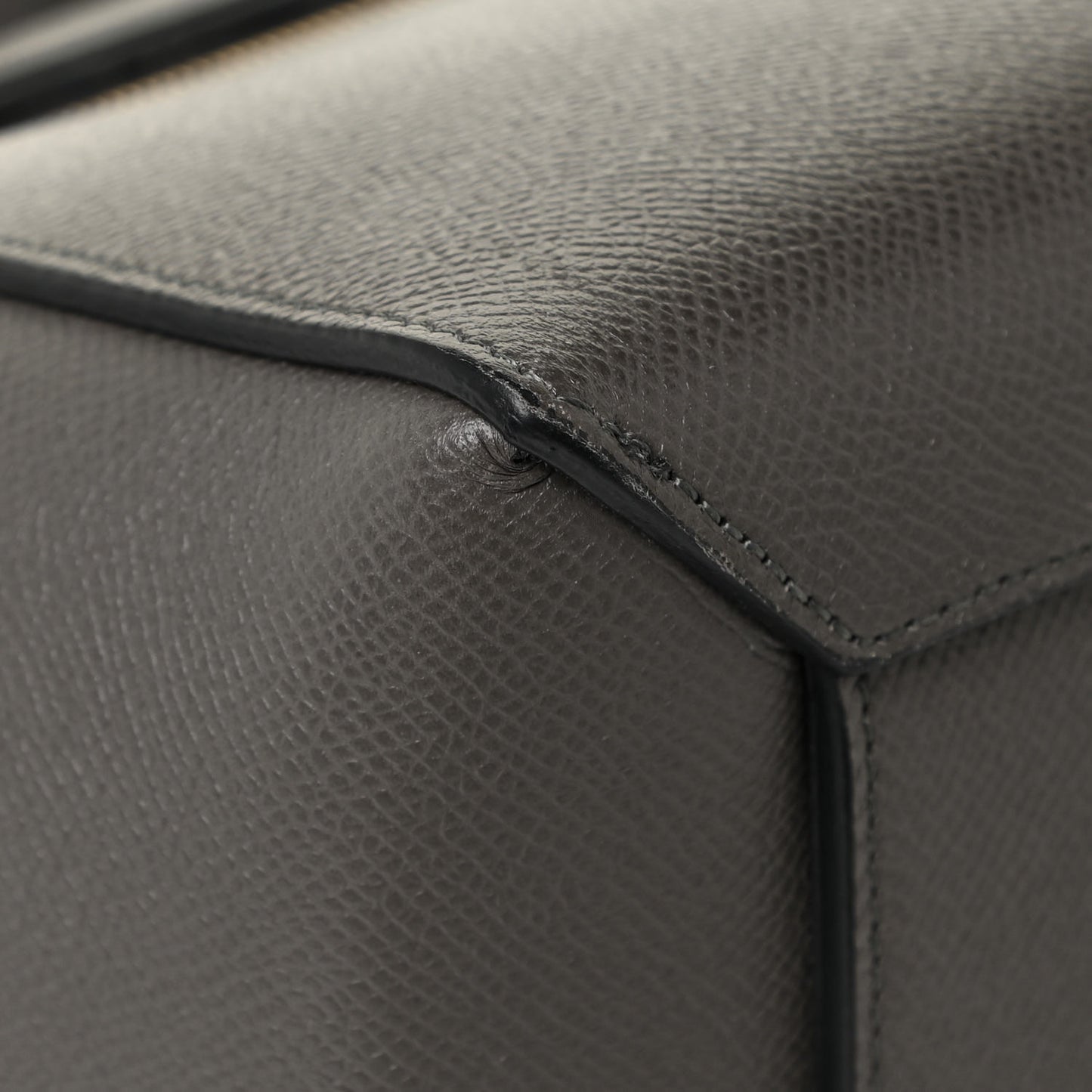Grained Calfskin Micro Belt Bag Grey