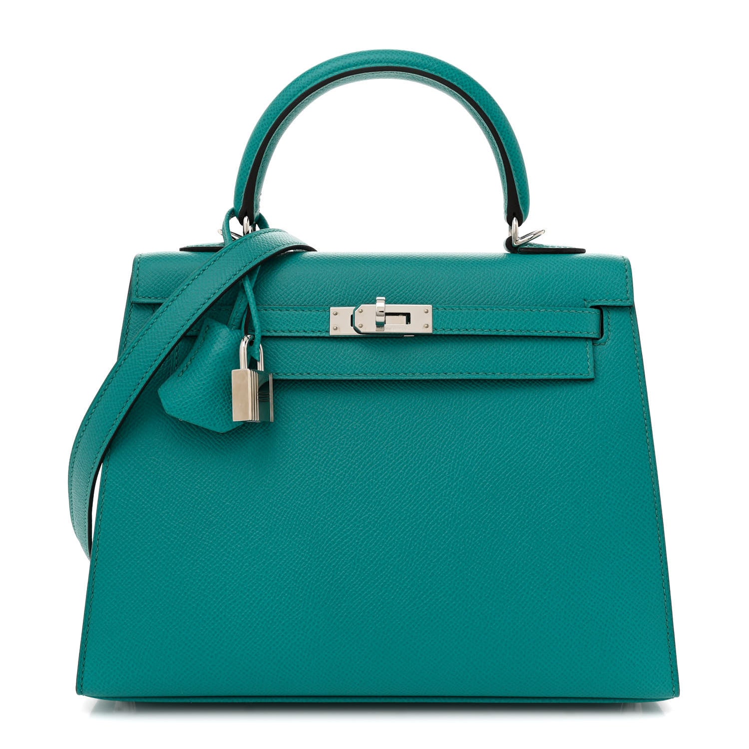 Hermes Epsom Kelly Sellier 25 Bleu Paon 1 of 10