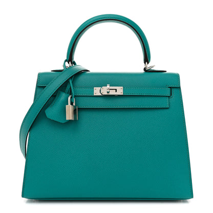 Hermes Epsom Kelly Sellier 25 Bleu Paon 1 of 10