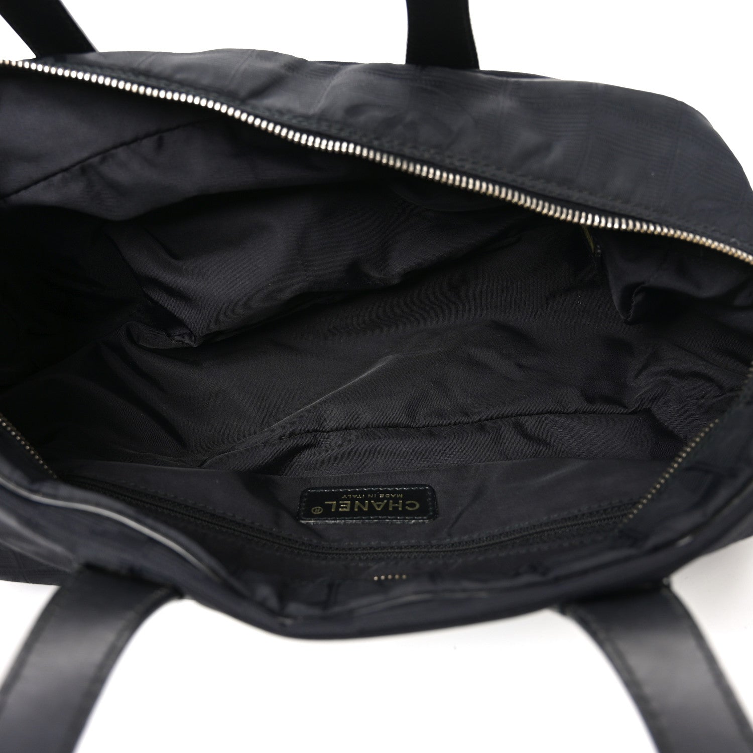 Chanel Nylon Travel Bowler Black 5 of 10