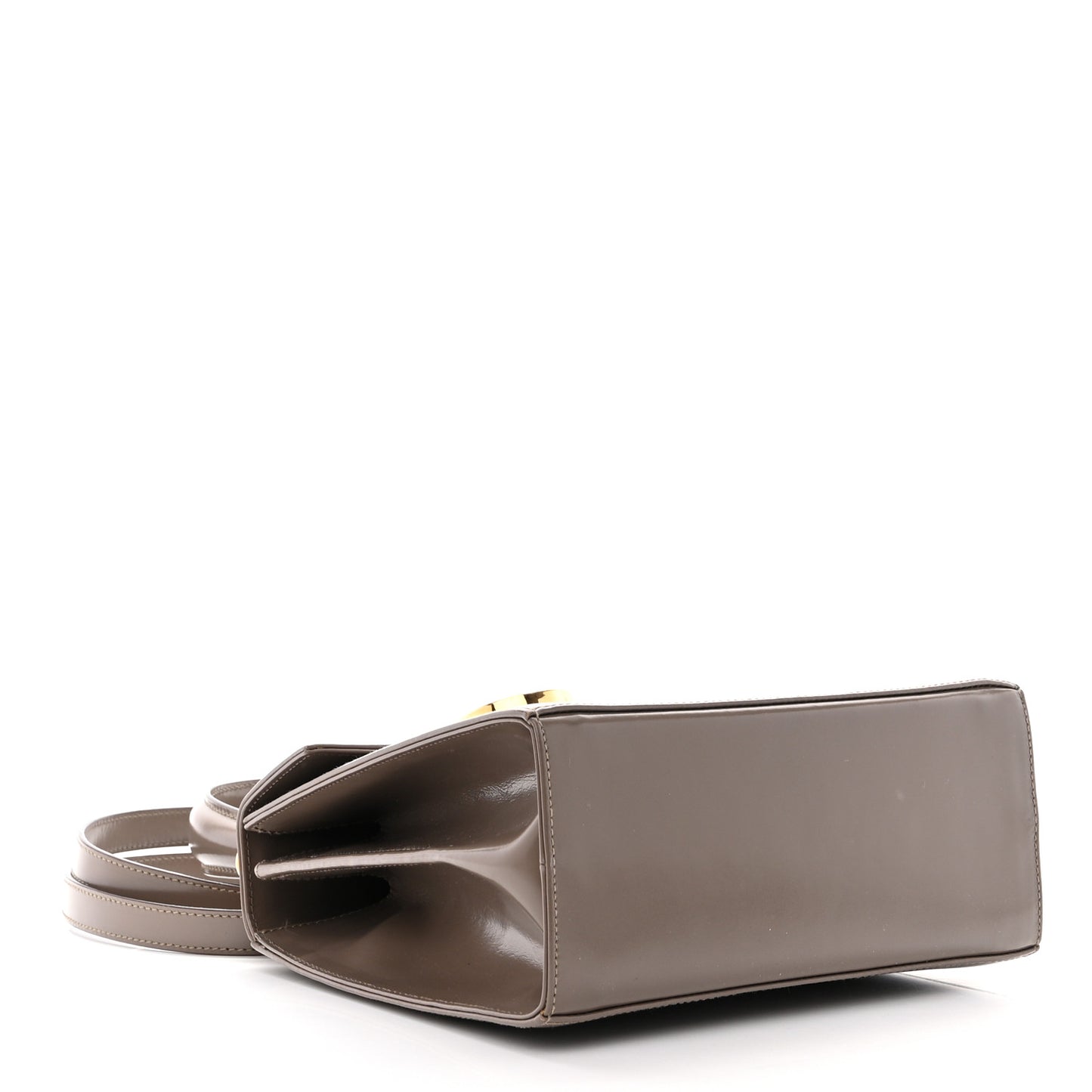 Brushed Off Calfskin Small Iconic Top Handle Bag Grey