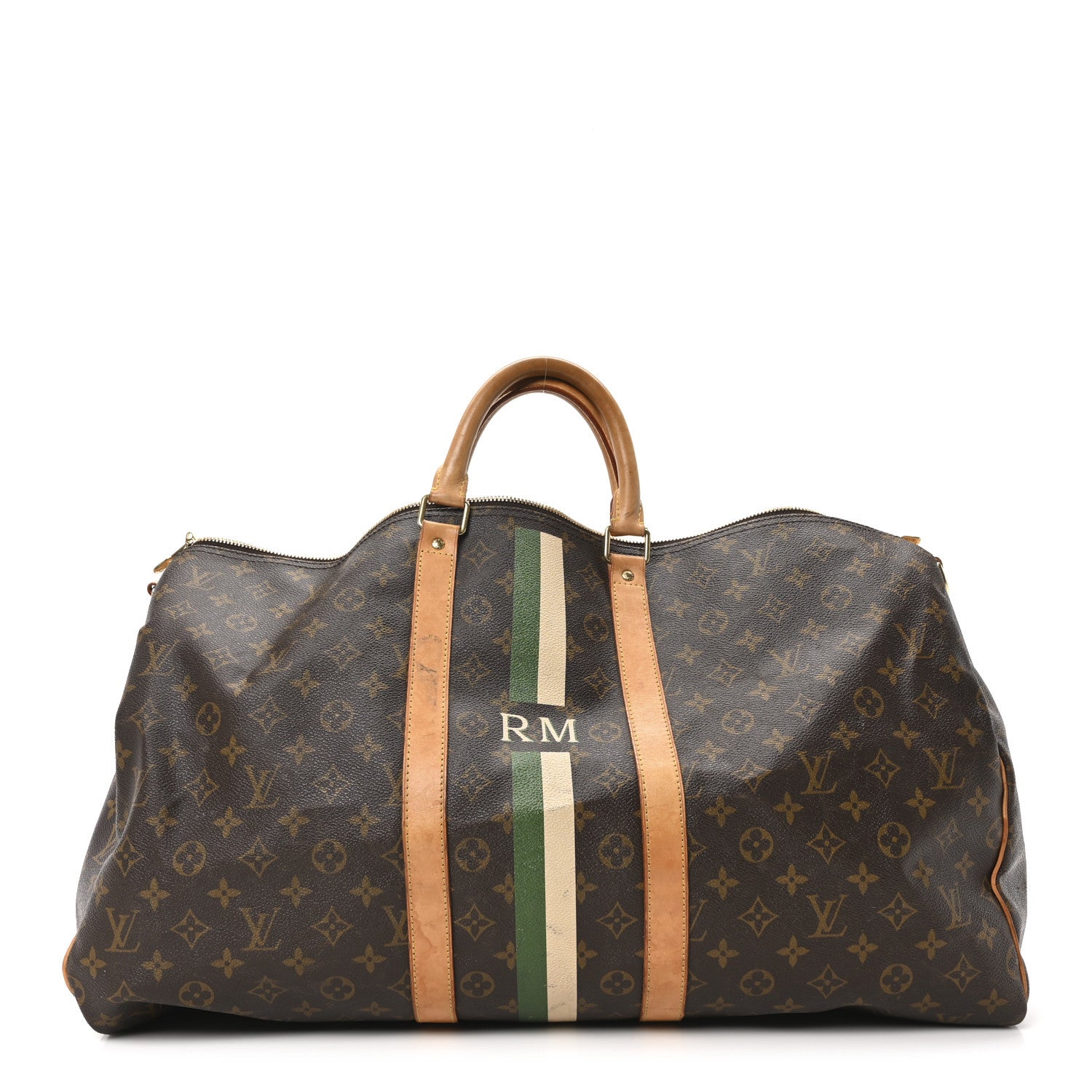 Louis Vuitton Monogram My LV Heritage Keepall Bandouliere 55 Ivory Vert Anglais 1 of 9