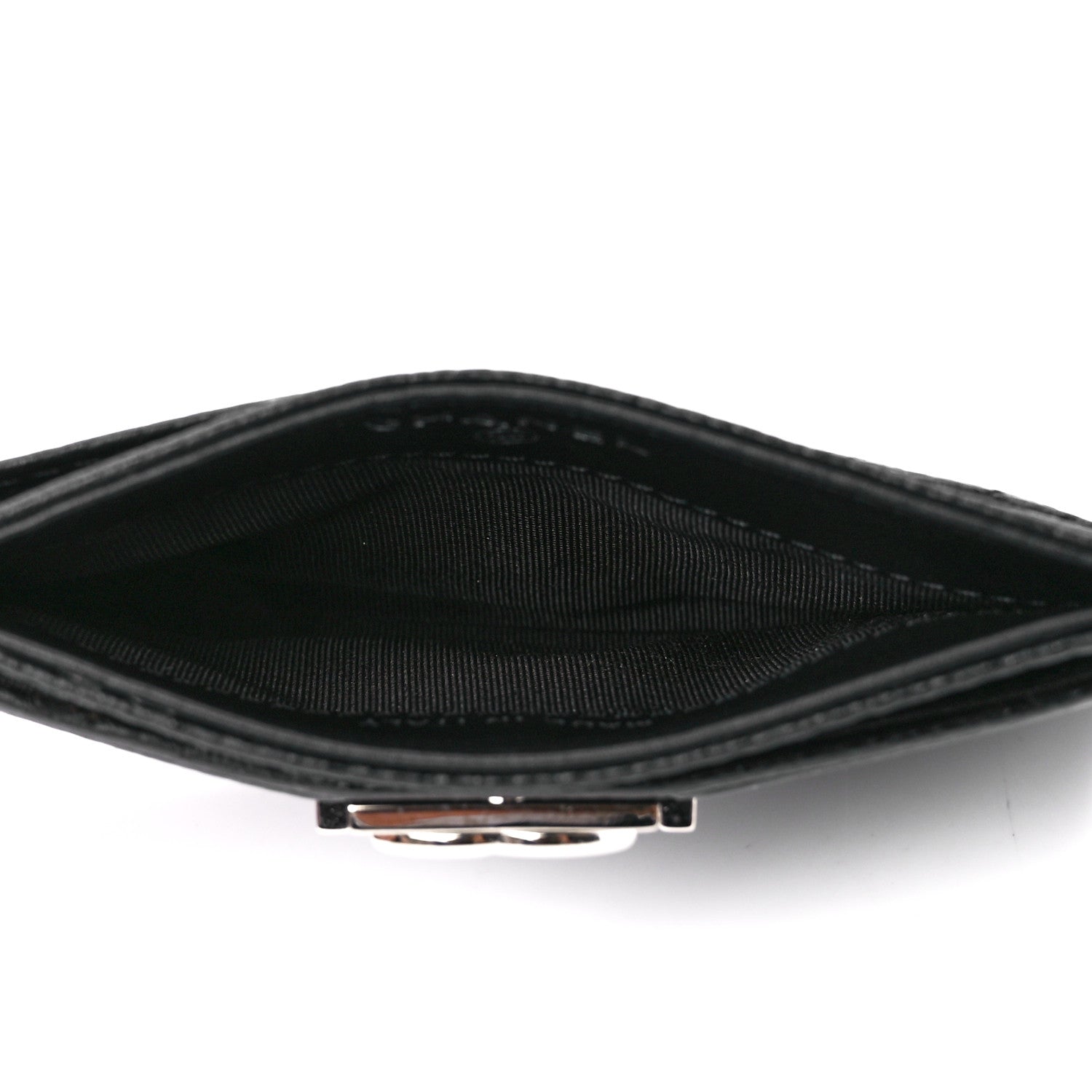 Chanel Caviar Chevron Quilted Boy Card Holder Black 5 of 12