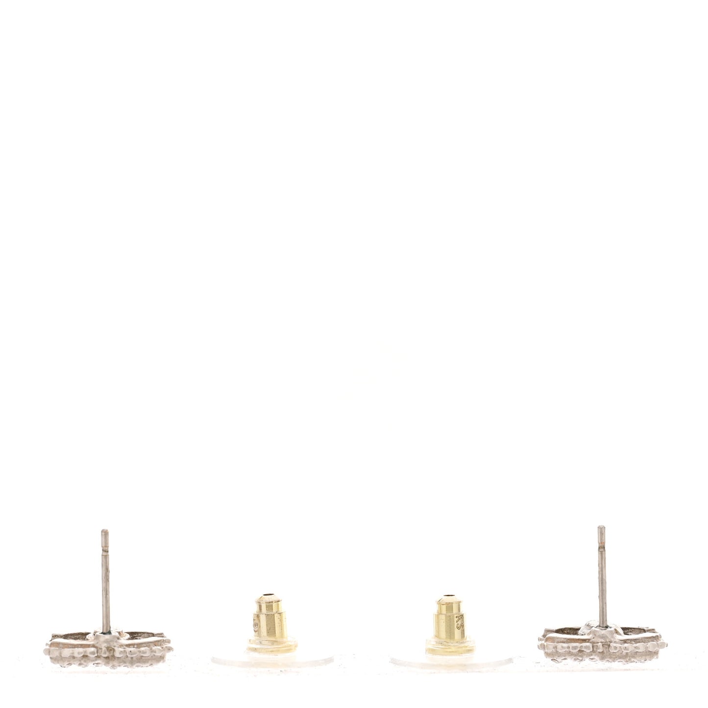 Crystal Mini CC Earrings Silver