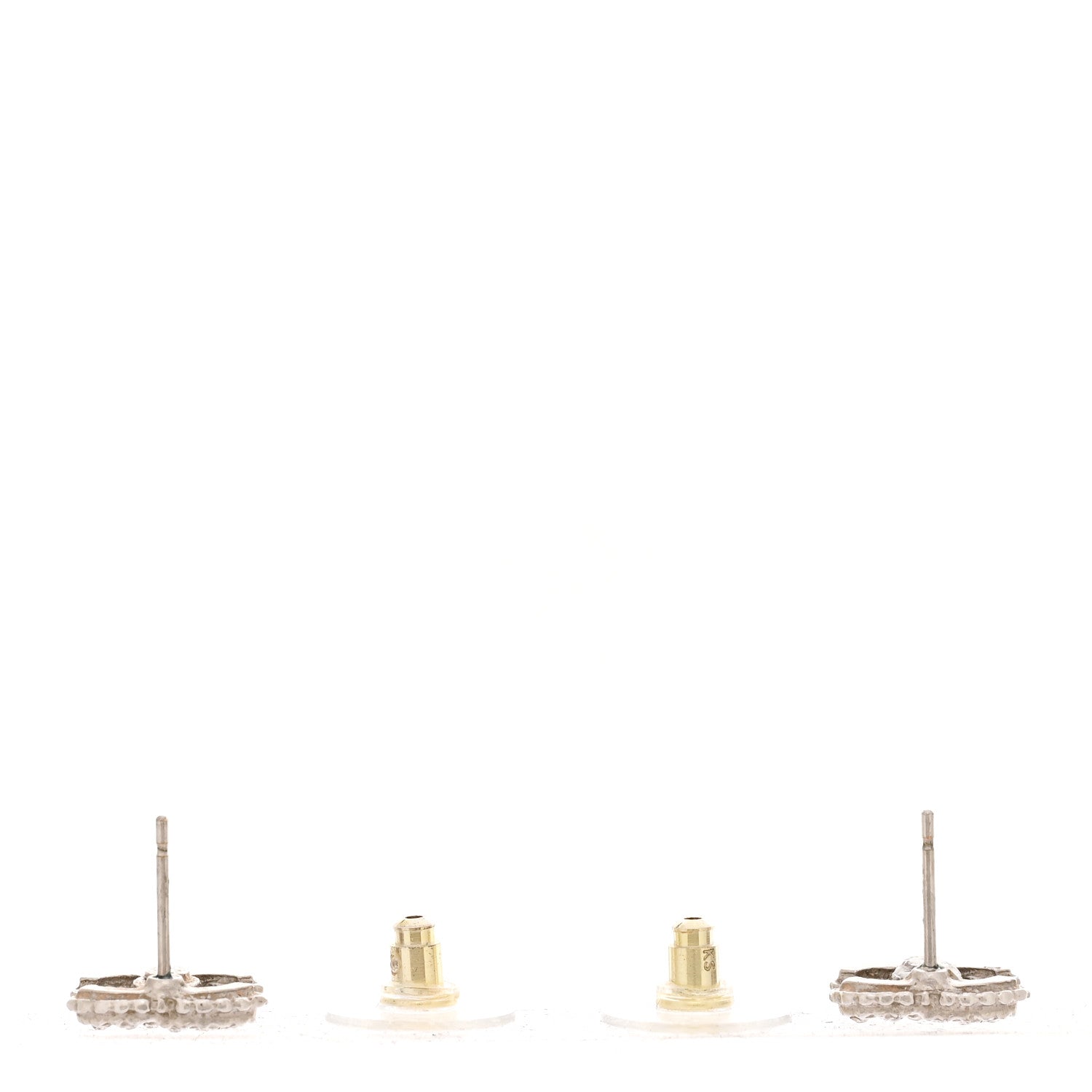 Chanel Crystal Mini CC Earrings Silver 3 of 5