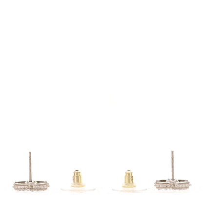 Chanel Crystal Mini CC Earrings Silver 3 of 5