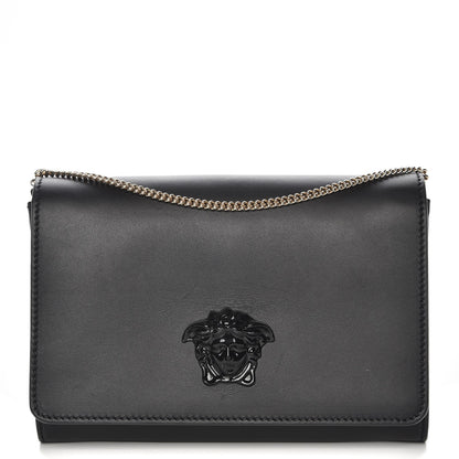 Versace Calfskin Palazzo Chain Evening Bag Black 1 of 6