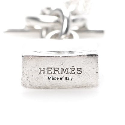 Hermes Sterling Silver Birkin Amulette Pendant Necklace 4 of 5