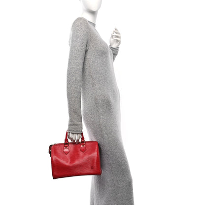 Louis Vuitton Epi Speedy 25 Castillan Red 2 of 9