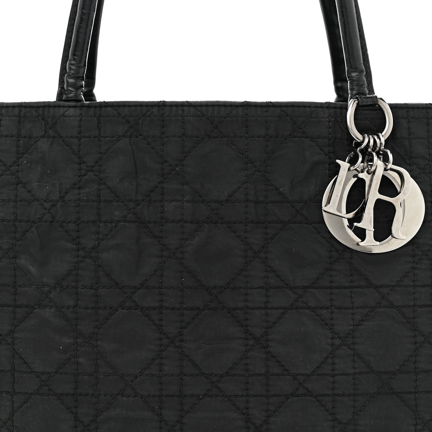 Christian Dior Nylon Cannage Large Tote Black 9 of 16