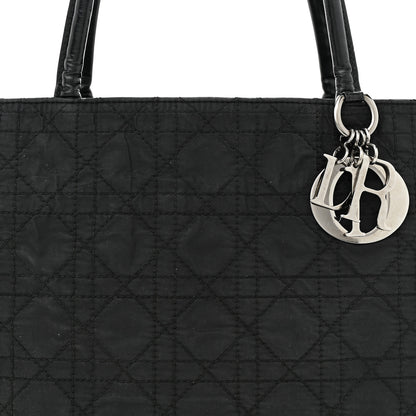 Christian Dior Nylon Cannage Large Tote Black 9 of 16