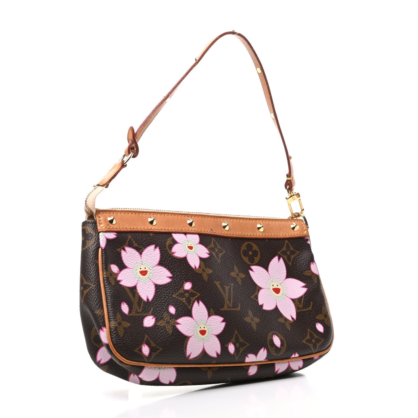 Monogram Cherry Blossom Pochette Accessories Brown
