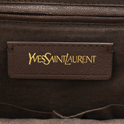 Saint Laurent Calfskin Medium Cabas ChYc Dark Brown 6 of 13