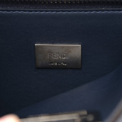 Fendi Vitello Tahiti Burro Large Peekaboo Iconic Essentially Satchel Ardesia Dark Blue 6 of 12