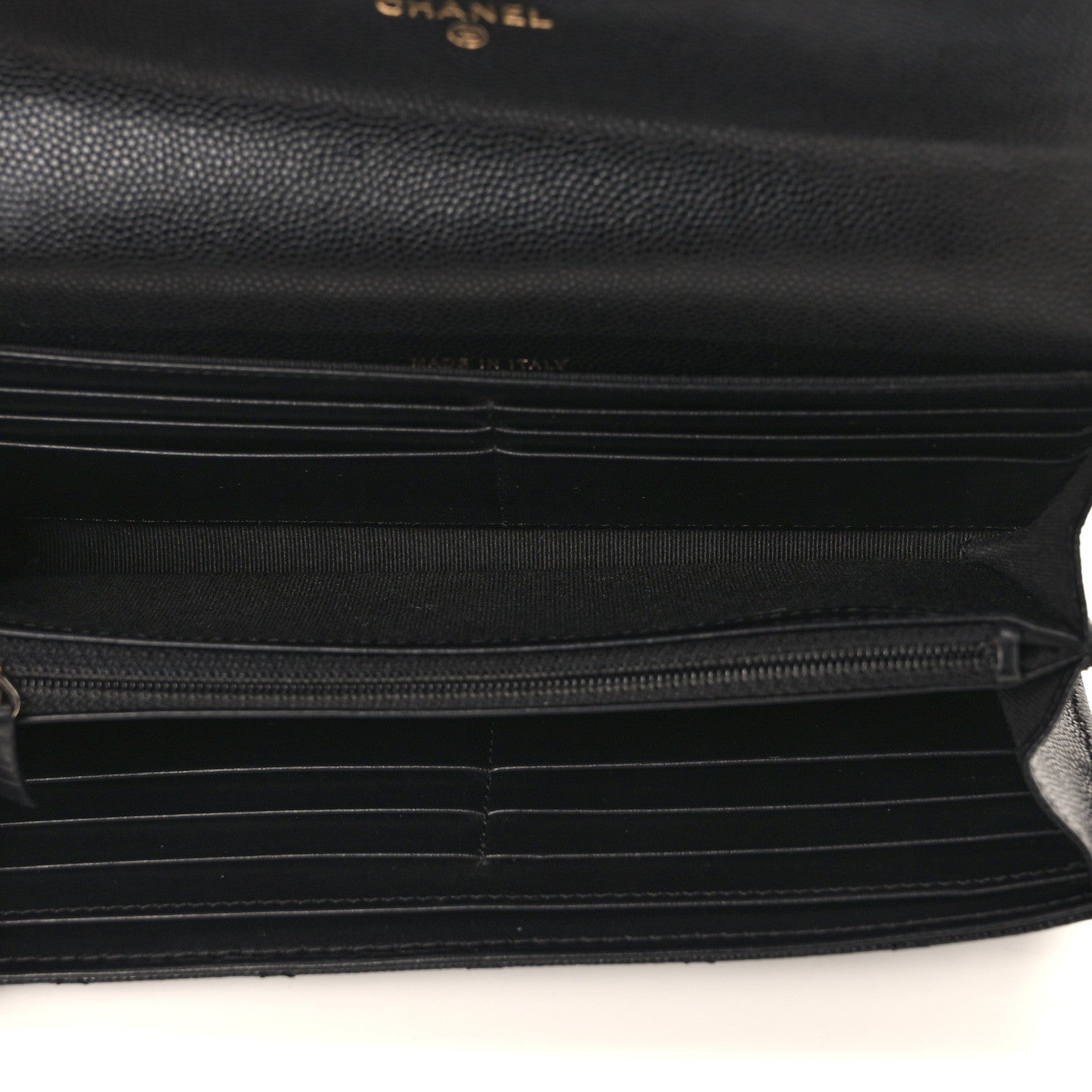 Chanel Caviar Quilted Large Boy Gusset Flap Wallet Black 5 of 9