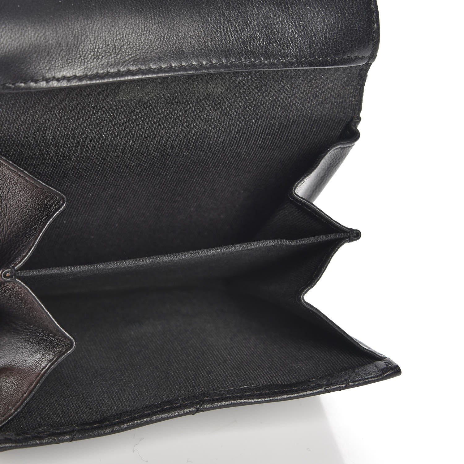 Chanel Lambskin Quilted Double Sided Wallet Black 7 of 10