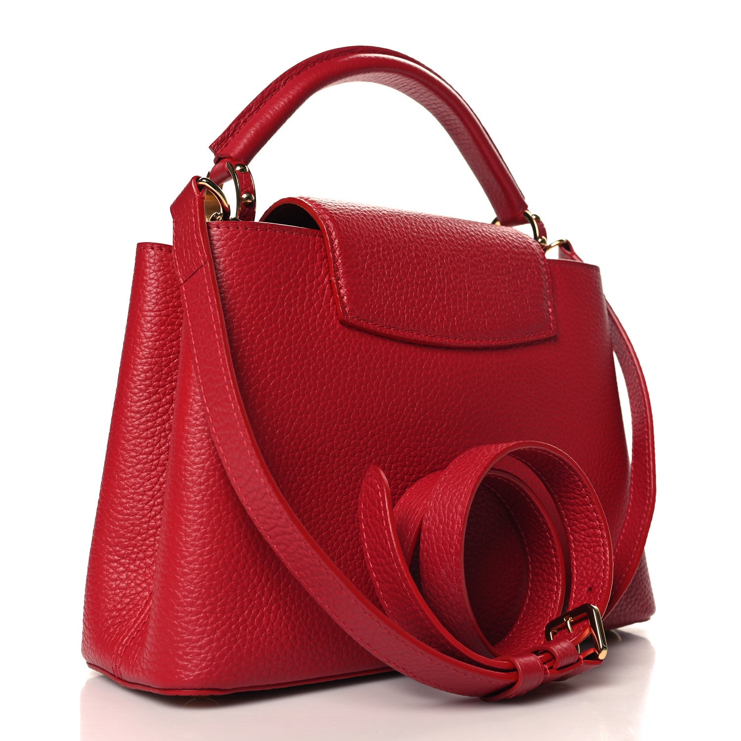 Louis Vuitton Taurillon Capucines BB Scarlet Red 3 of 9