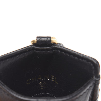 Chanel Goatskin Quilted 19 Card Holder On Chain Black 5 of 8