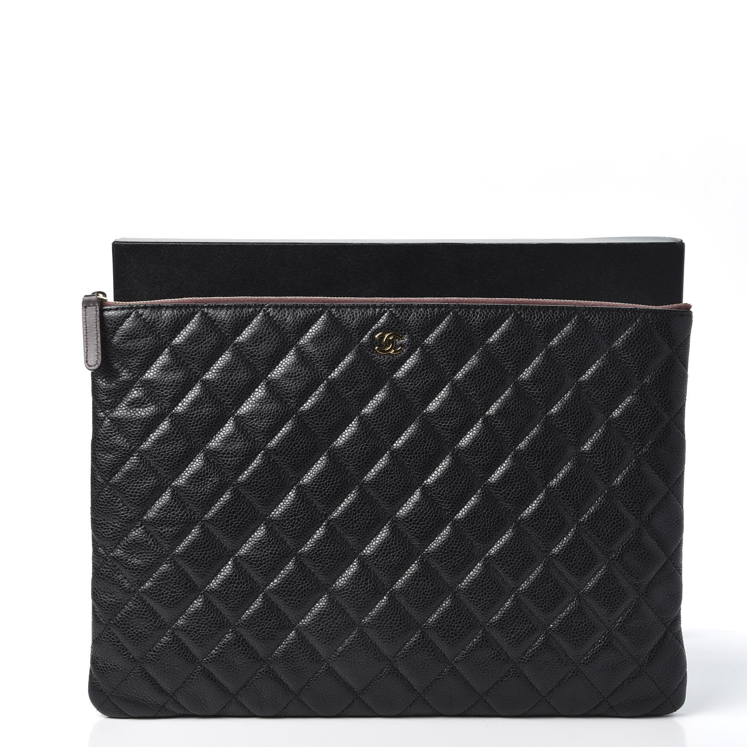 Chanel Caviar Quilted Large Cosmetic Case Black 9 of 9