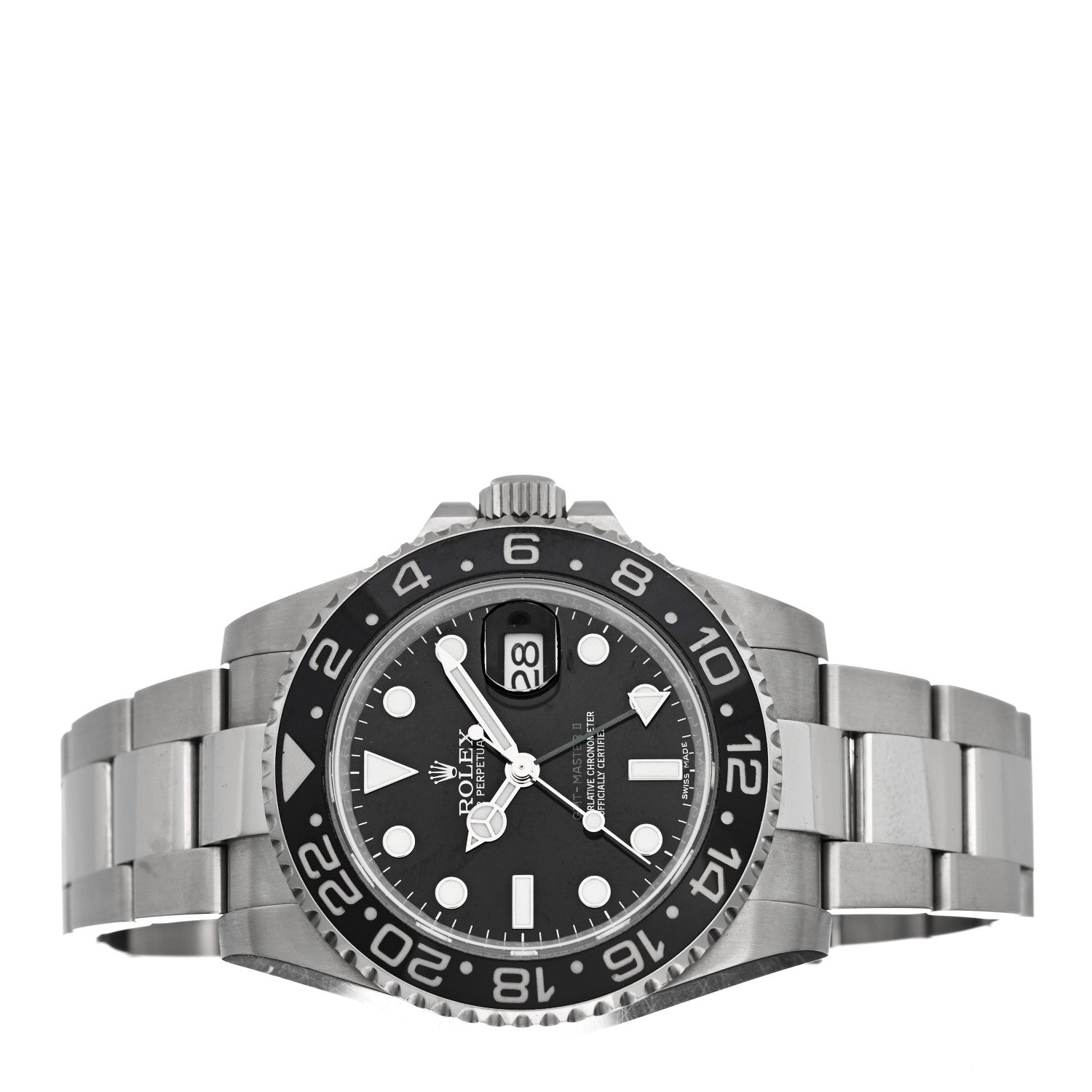 Rolex Stainless Steel 40mm Oyster Perpetual Date GMT Master II Watch Black 116710LN 2 of 5