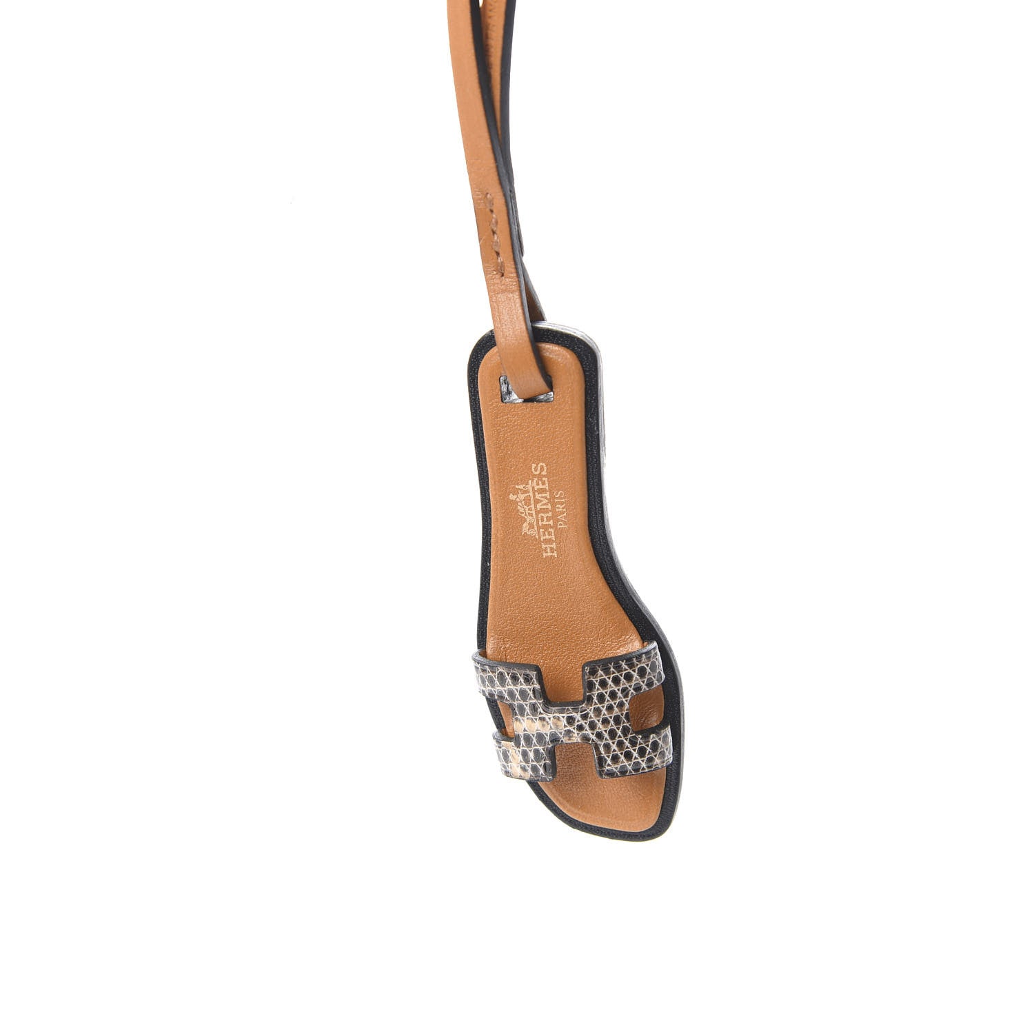 Hermes Lizard Butler Calfskin Hunter Oran Nano Bag Charm Naturale Sable 2 of 5