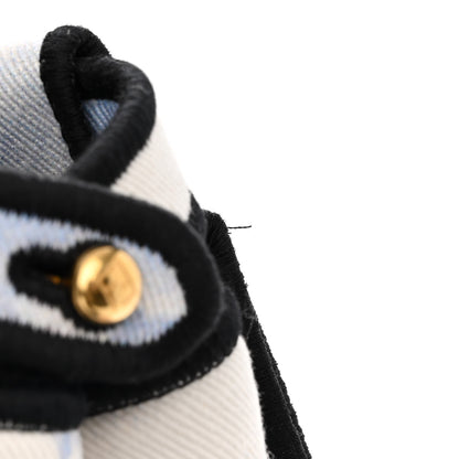 Fendi X JOSHUA VIDES Canvas Calfskin Flower Clouds Embroidered Medium Peekaboo Iconic Satchel California Sky 12 of 12